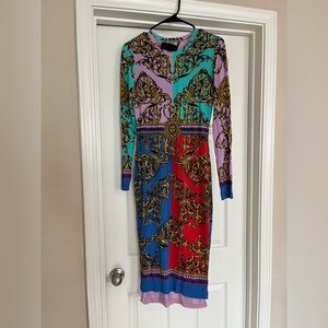 Versace Jeans Couture Long Sleeve MIDI Dress